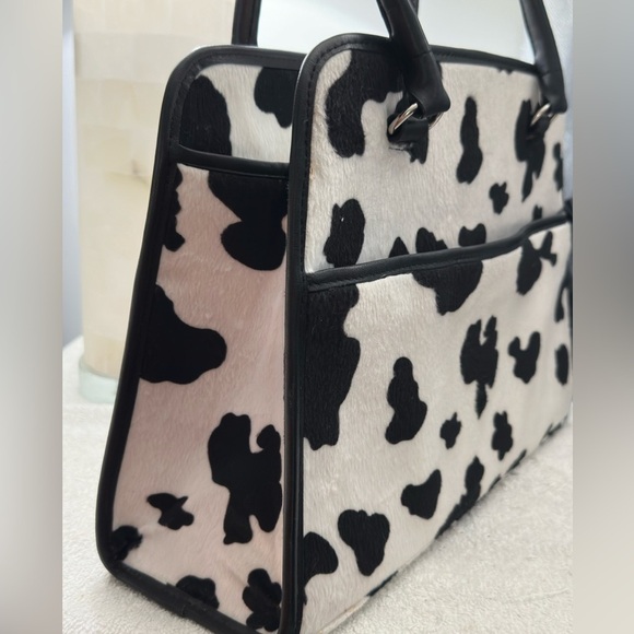 RARE Vintage 80’s Victoria Weick Beverly Hills Pony  hair Cow print Handbag EUC - Picture 4 of 8